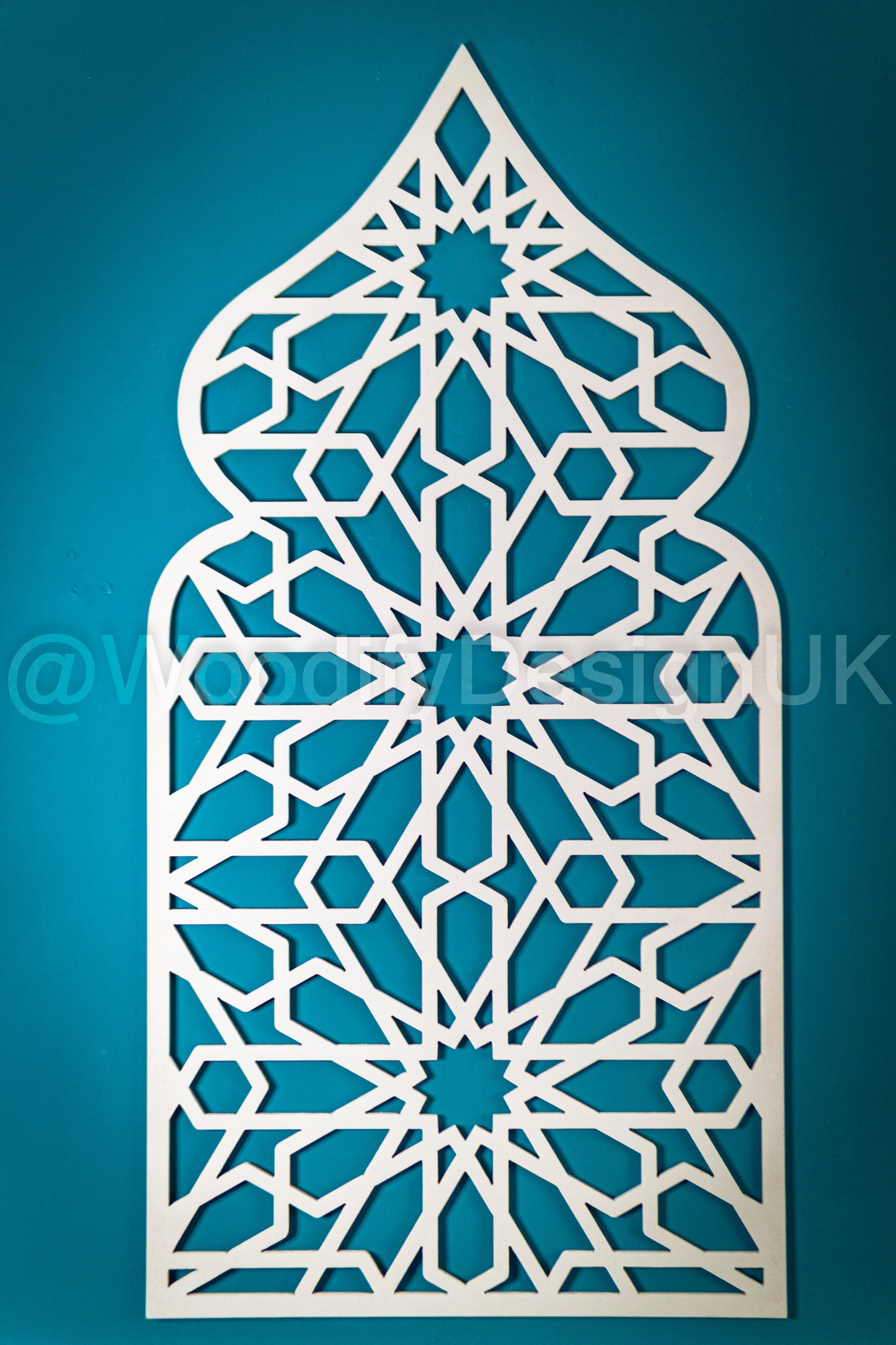 Geometric Wall Art, Moroccan Arch Wall Art, Alhambra Wood Panel.