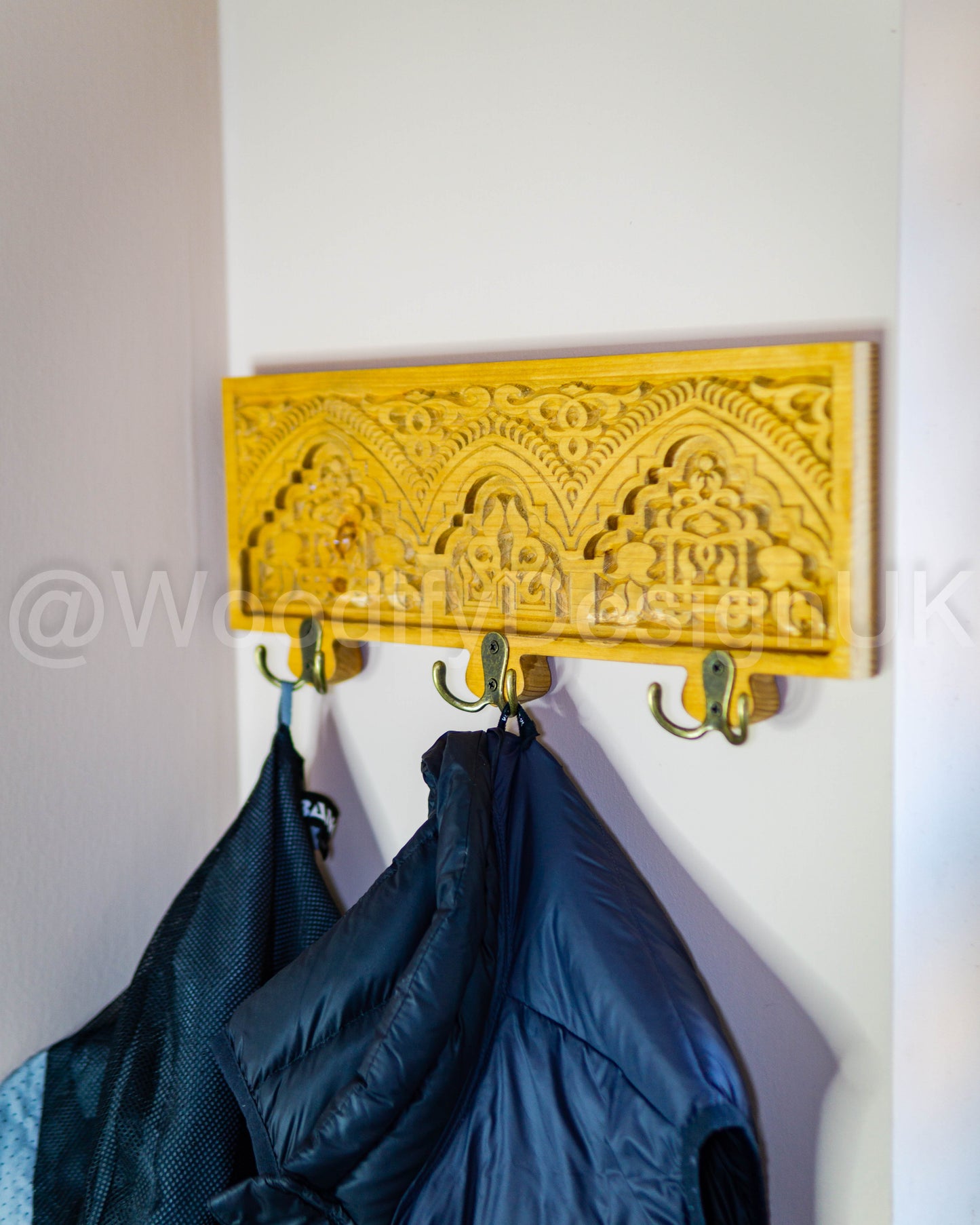 Alhambra Elegance: Carved Coat Hanger.
