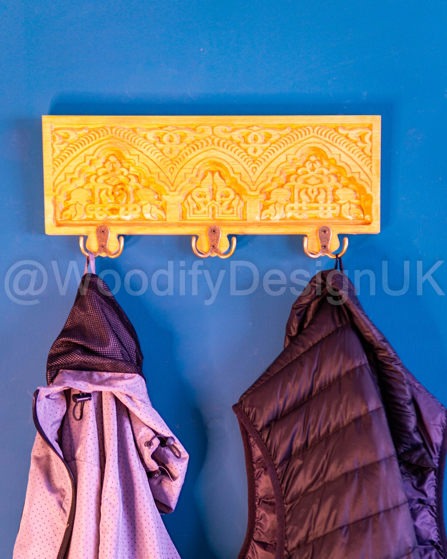 Alhambra Elegance: Carved Coat Hanger.