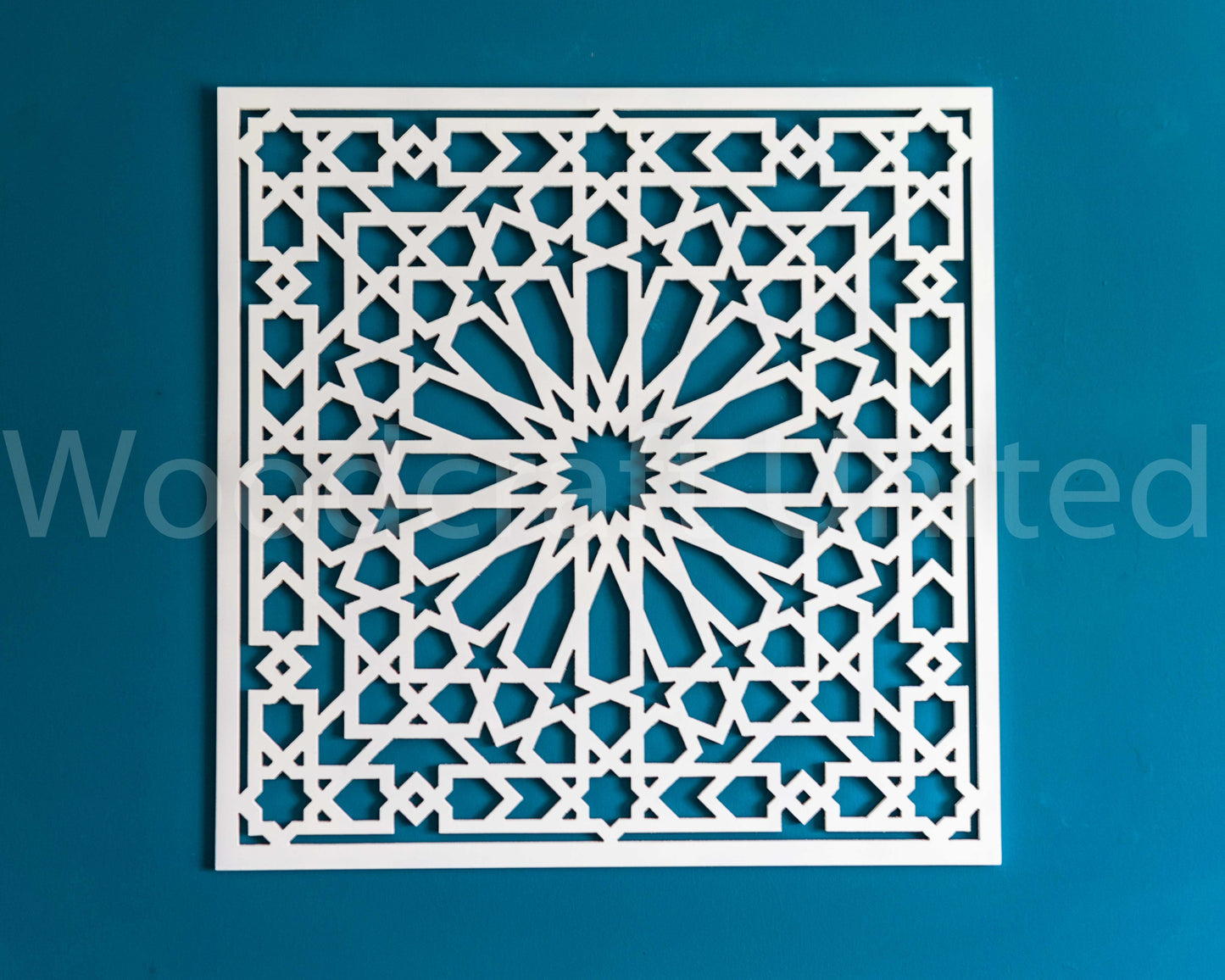 Moroccan Wood Panel, geometric Wall Art, Islamic latticework, Alhambra designs.