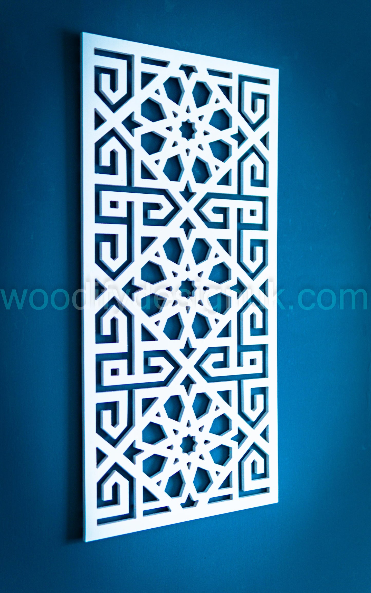 Moorish Style Wooden Wall Decor - Geometric Wooden Wall Panel.