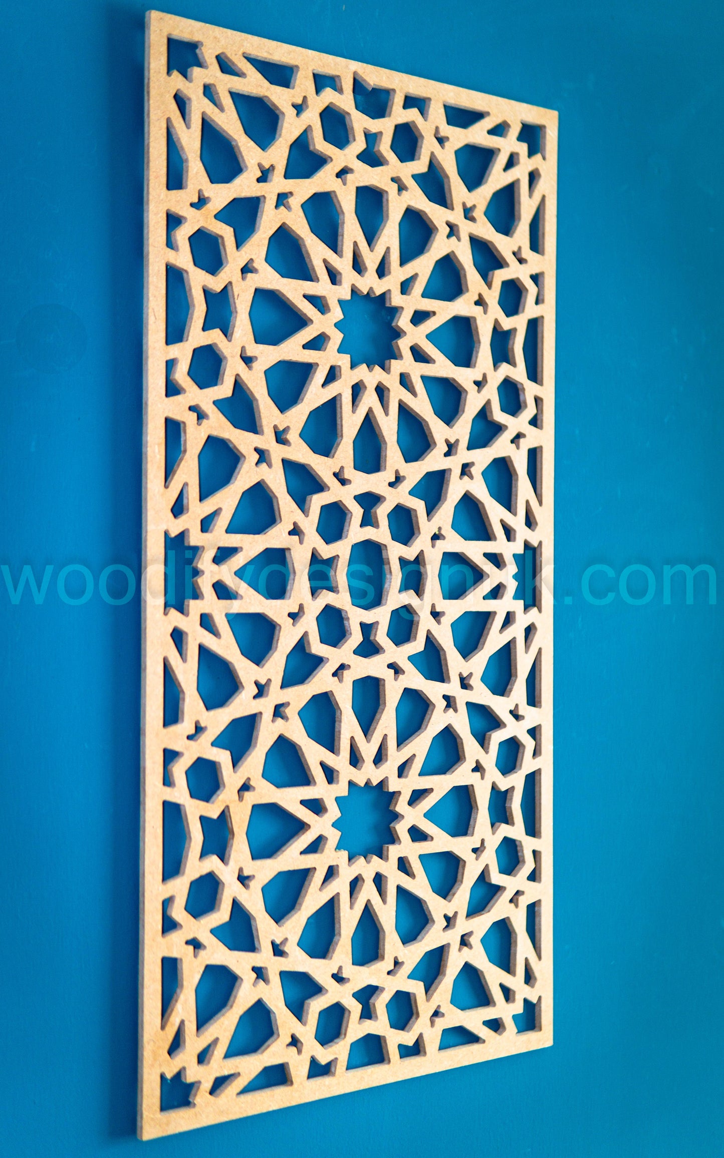 Geometric Wooden Wall Art - Moroccan Style Wooden Wall Decor.