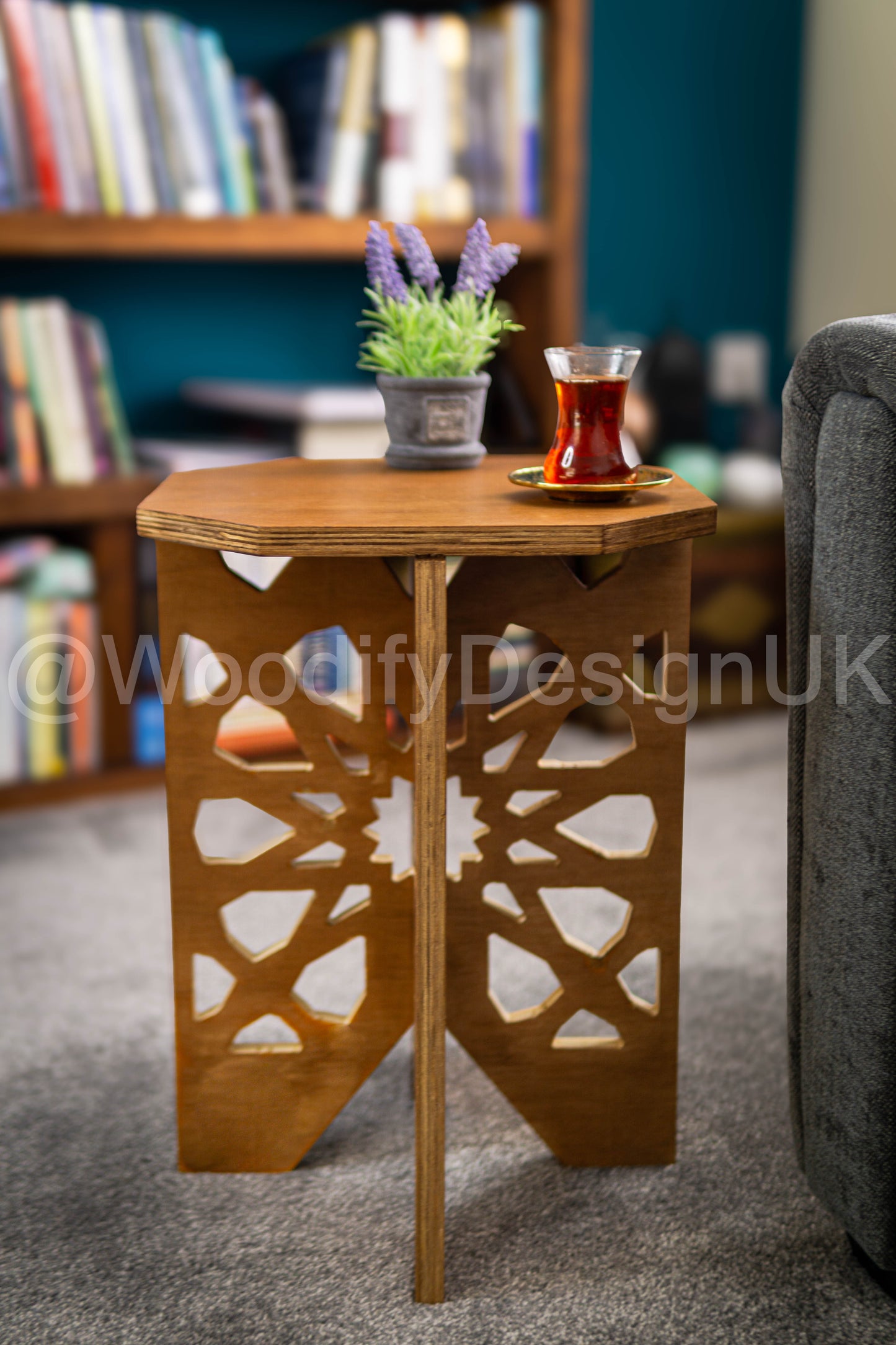 Hexagonal Modern Moroccan Style End Table