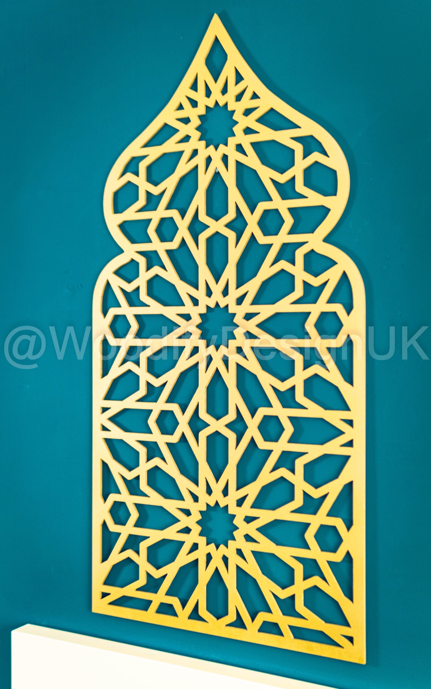 Geometric Wall Art, Moroccan Arch Wall Art, Alhambra Wood Panel.