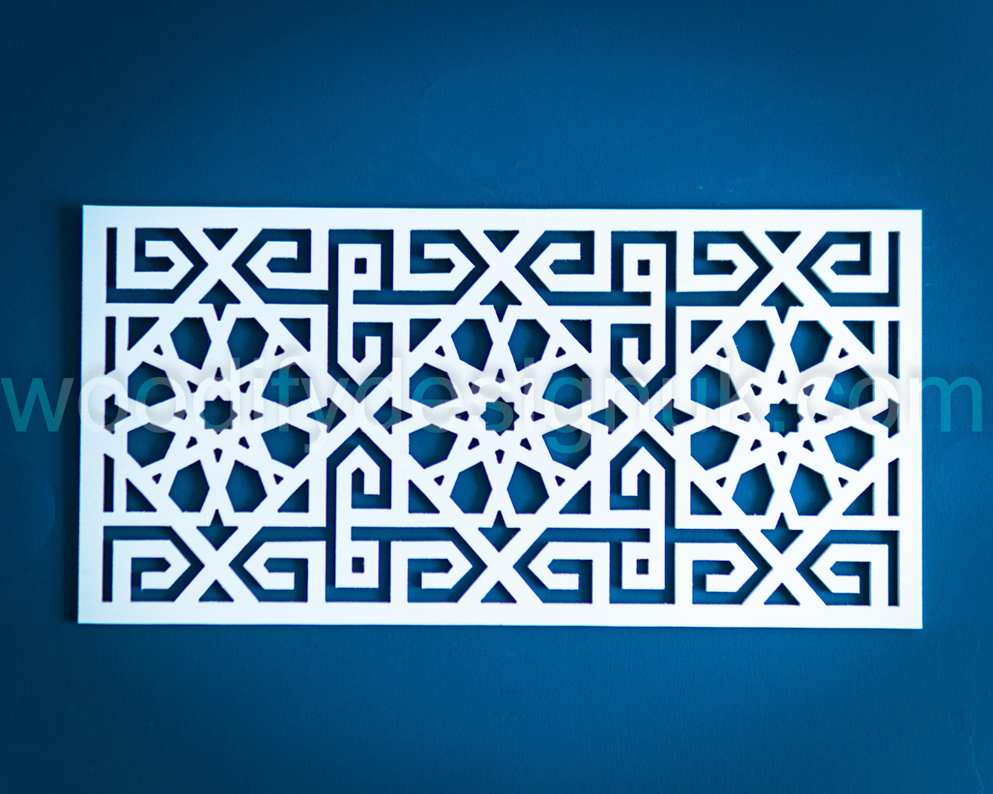 Moorish Style Wooden Wall Decor - Geometric Wooden Wall Panel.