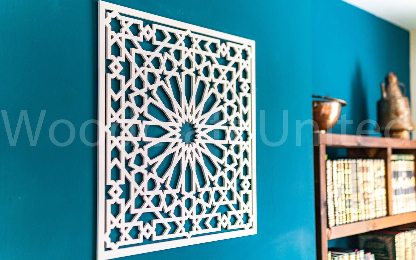 Moroccan Wood Panel, geometric Wall Art, Islamic latticework, Alhambra designs.