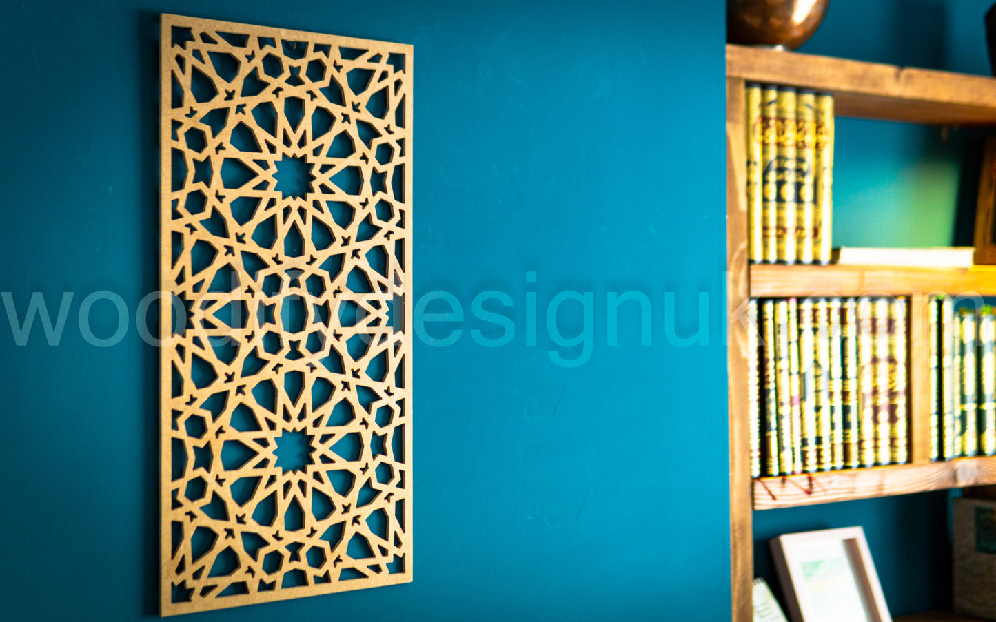 Geometric Wooden Wall Art - Moroccan Style Wooden Wall Decor.