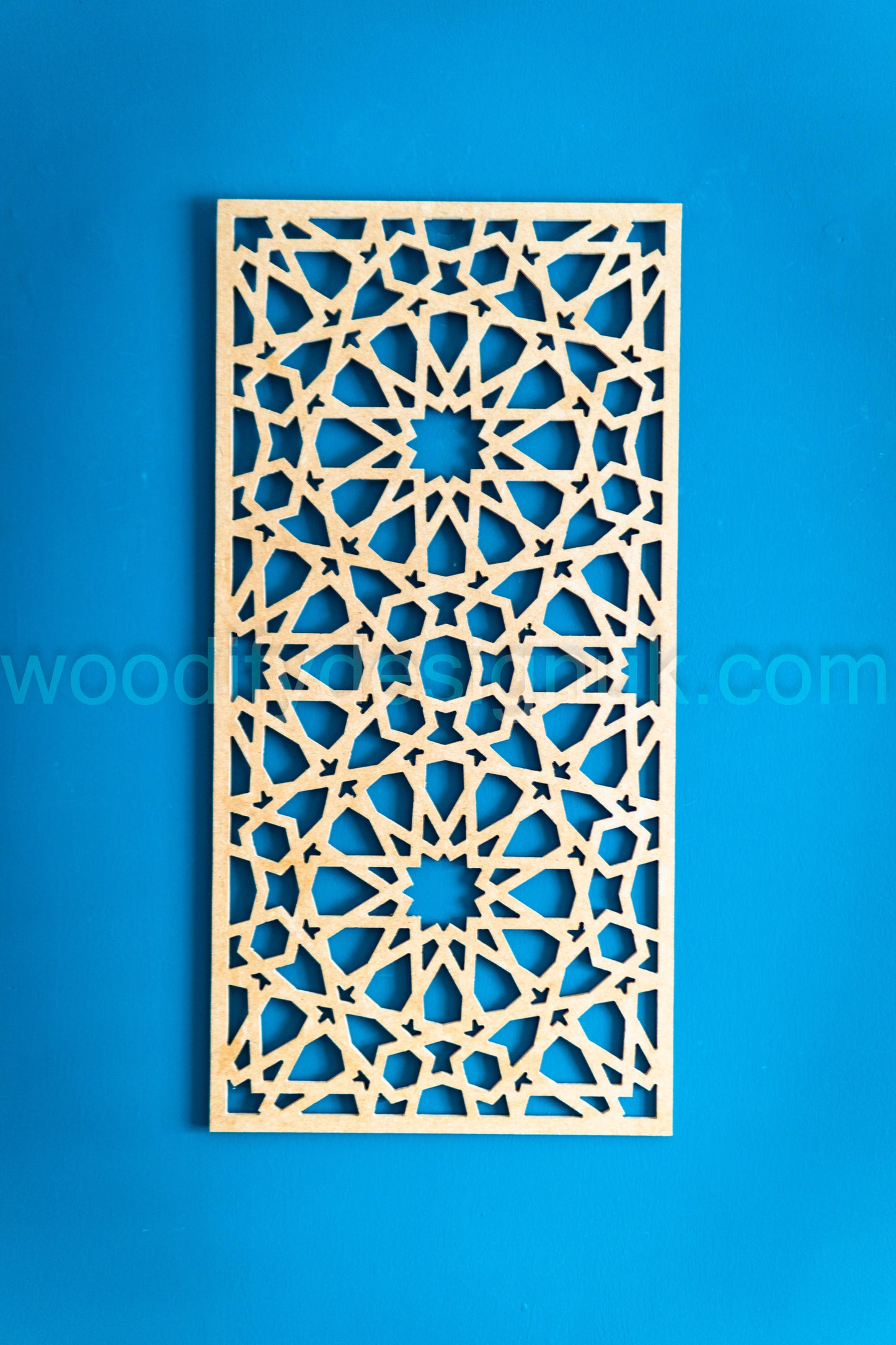 Geometric Wooden Wall Art - Moroccan Style Wooden Wall Decor.