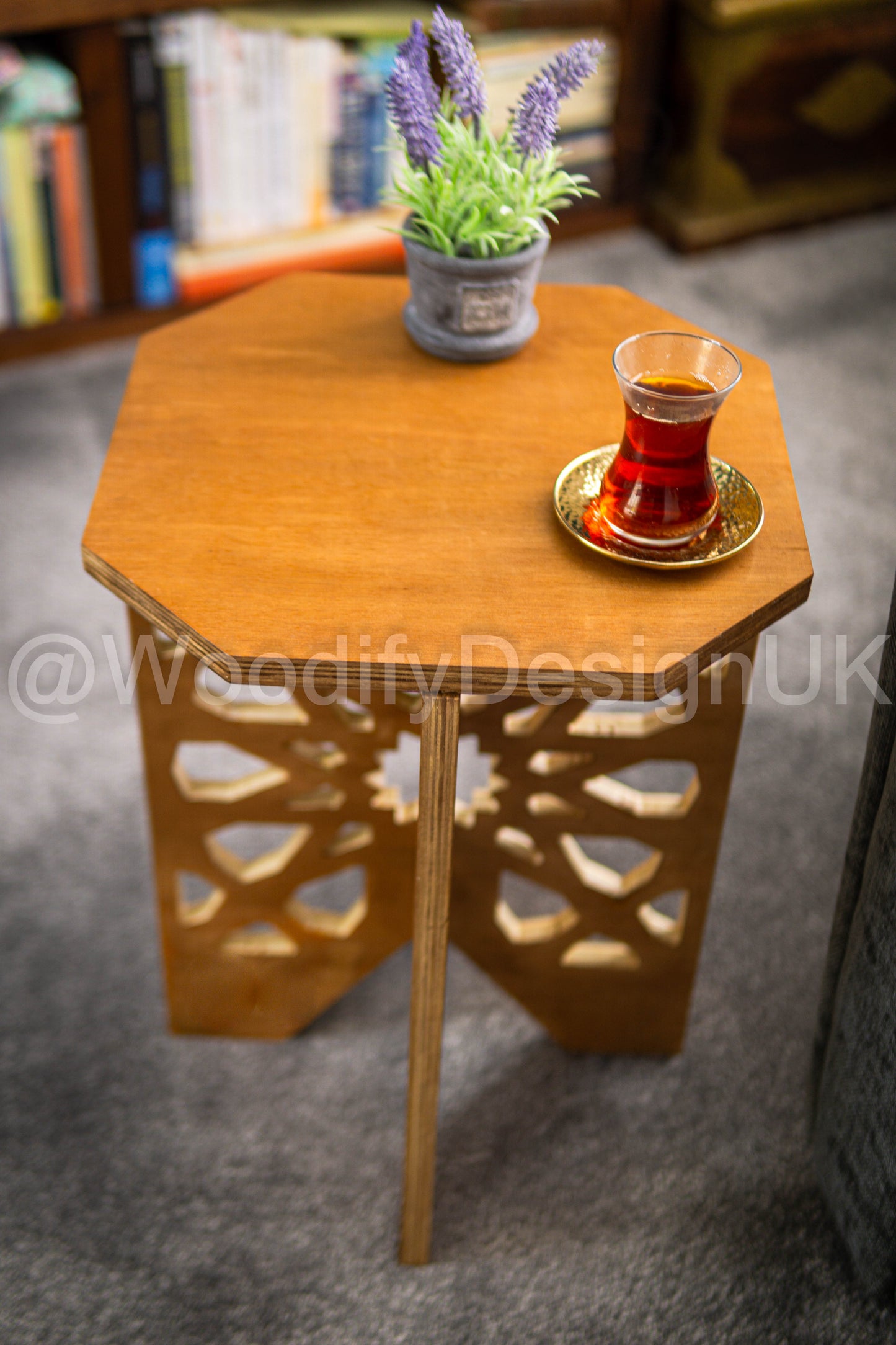 Hexagonal Modern Moroccan Style End Table