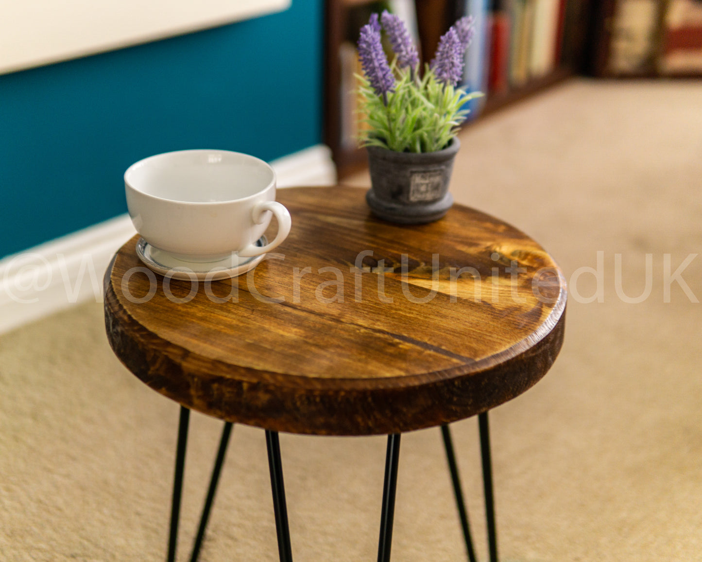 Rustic Minimalist Circular Side Table