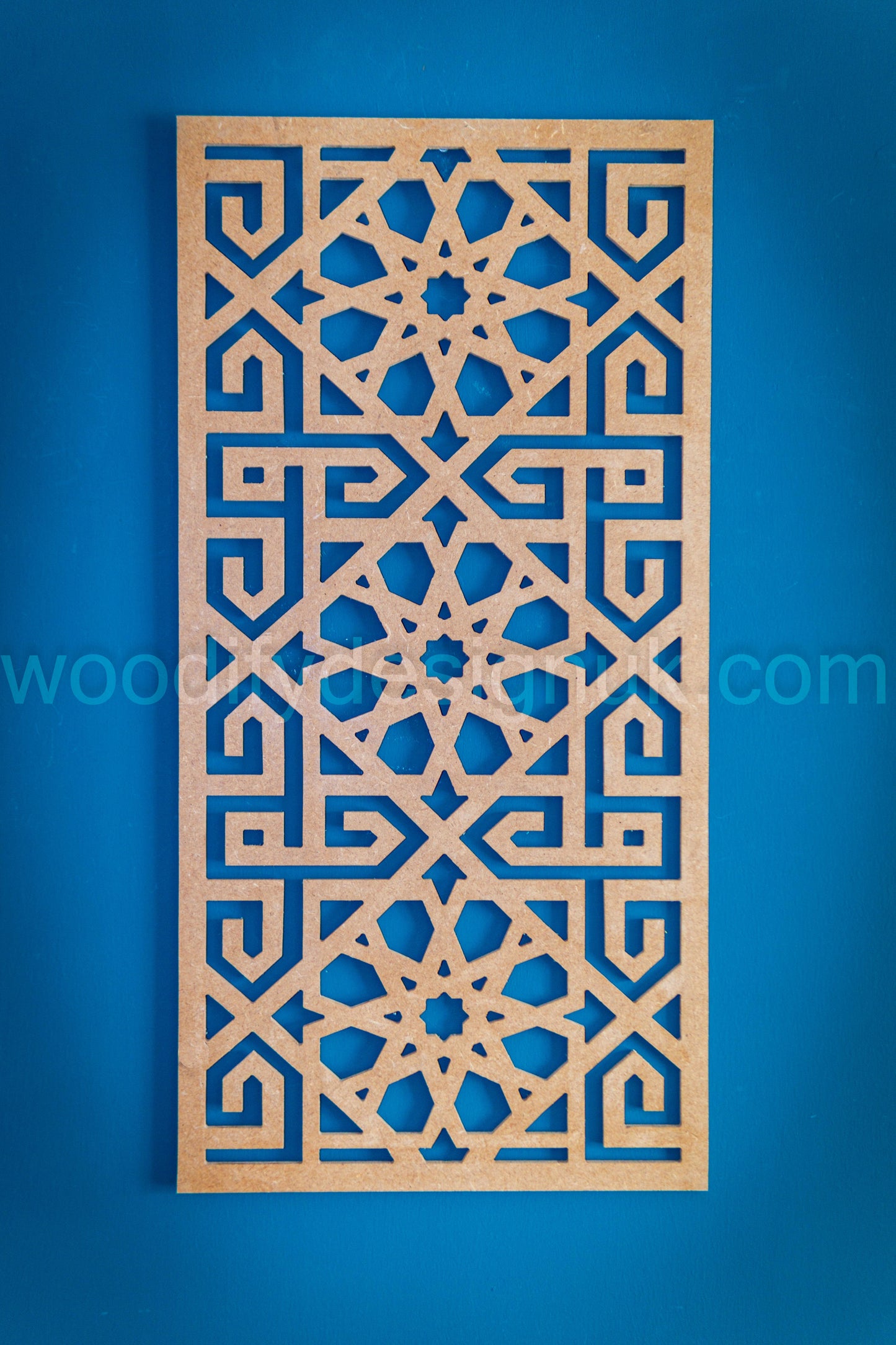 Moorish Style Wooden Wall Decor - Geometric Wooden Wall Panel.