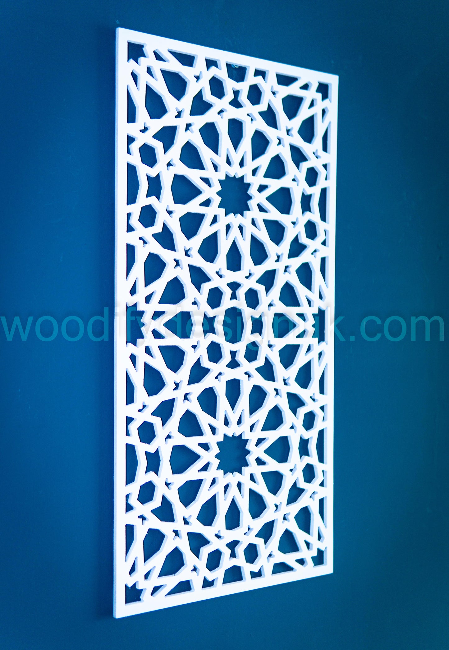 Geometric Wooden Wall Art - Moroccan Style Wooden Wall Decor.