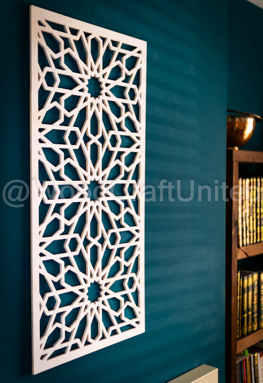 Moroccan Wall Art, geometric Wall Art, Alhambra Wood Panel.