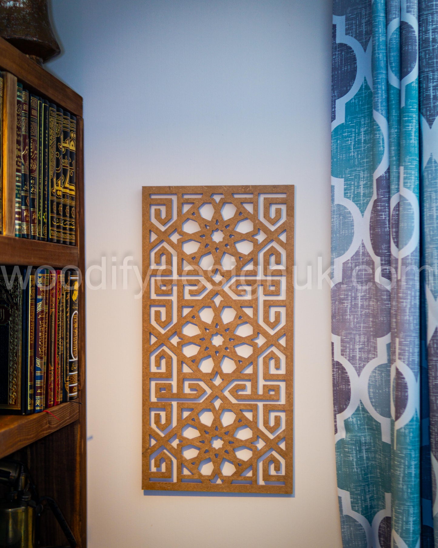 Moorish Style Wooden Wall Decor - Geometric Wooden Wall Panel.