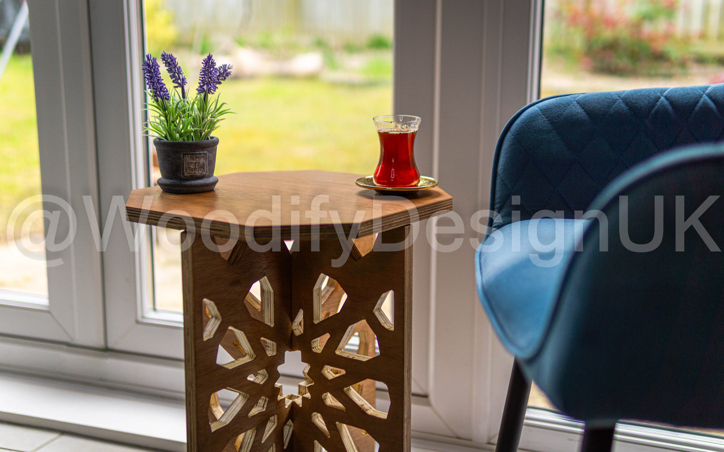 Hexagonal Modern Moroccan Style End Table