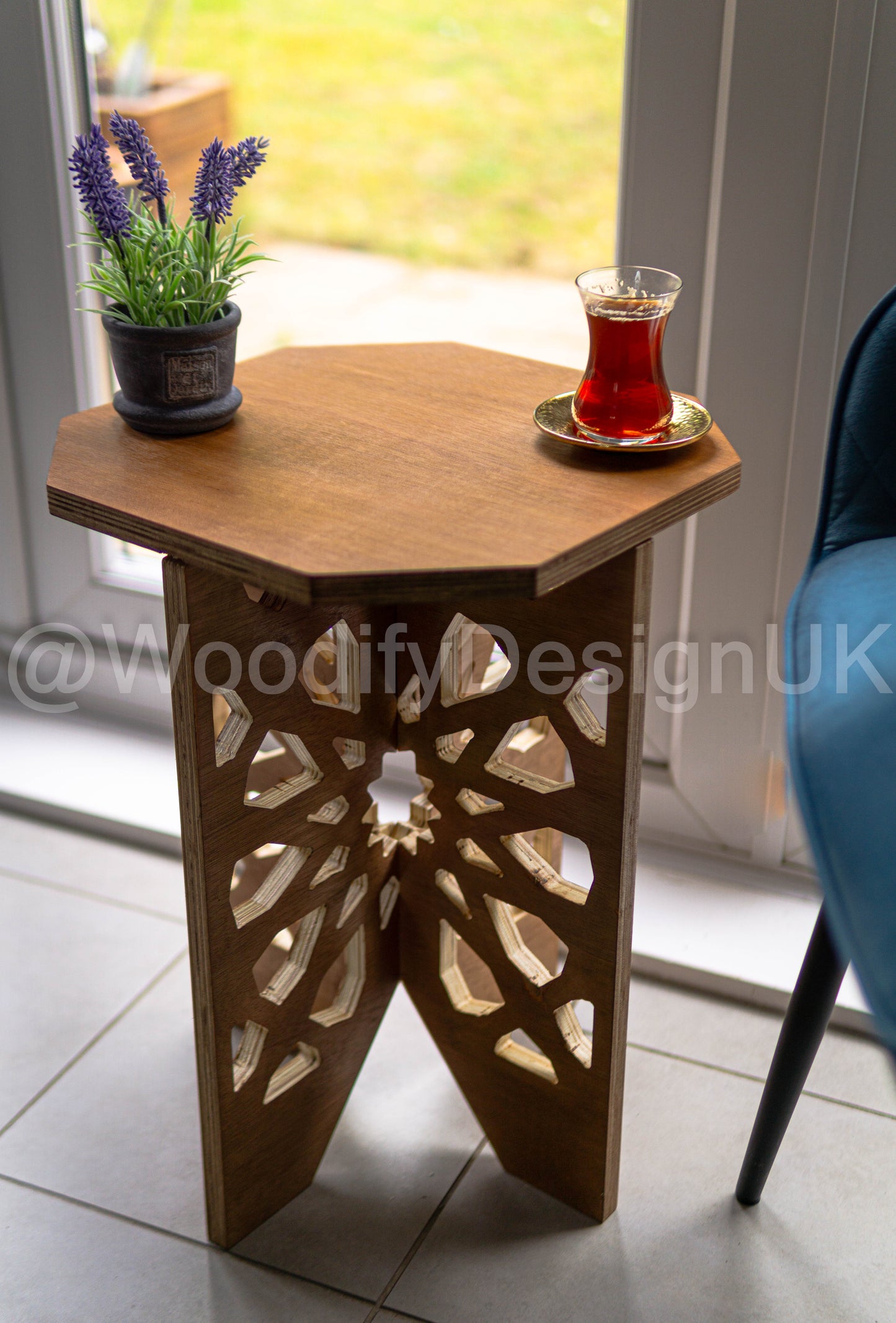 Hexagonal Modern Moroccan Style End Table