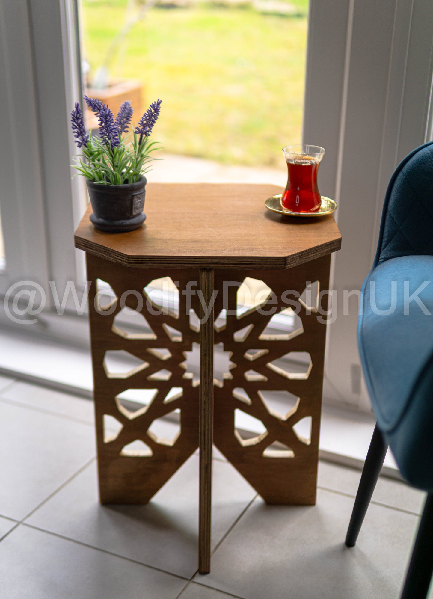 Hexagonal Modern Moroccan Style End Table