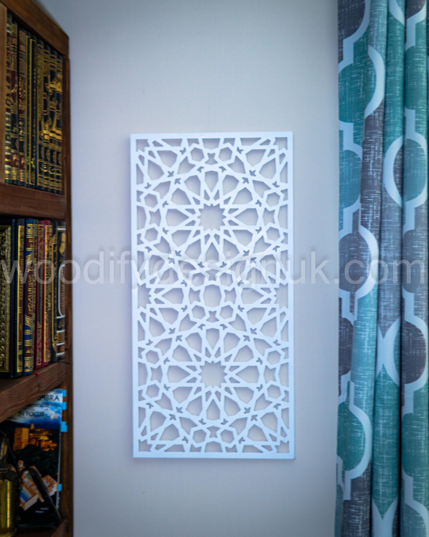 Geometric Wooden Wall Art - Moroccan Style Wooden Wall Decor.