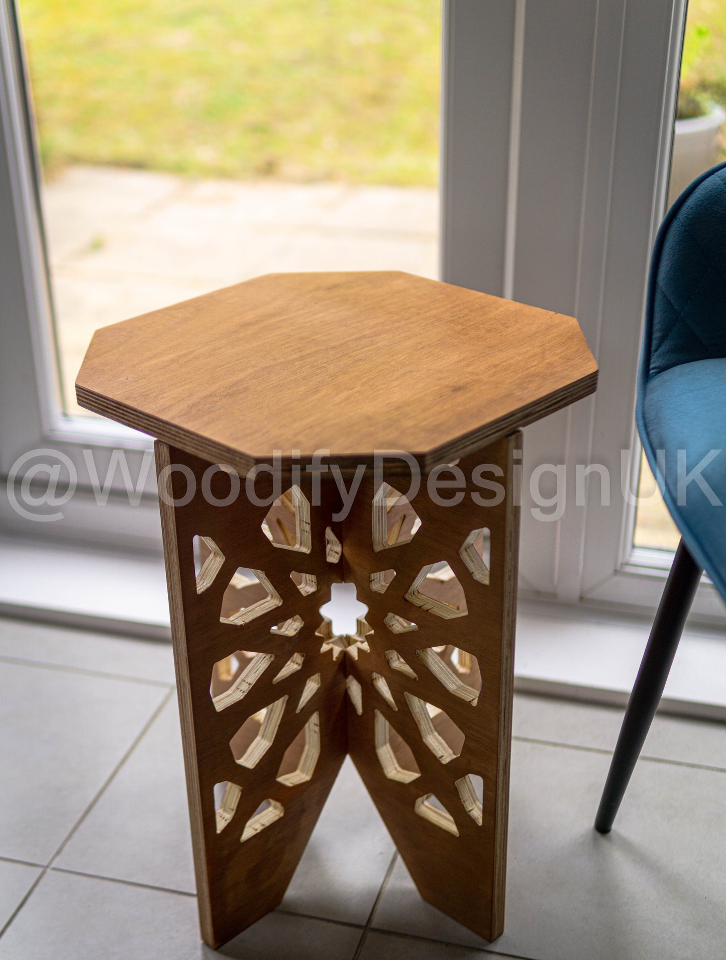 Hexagonal Modern Moroccan Style End Table