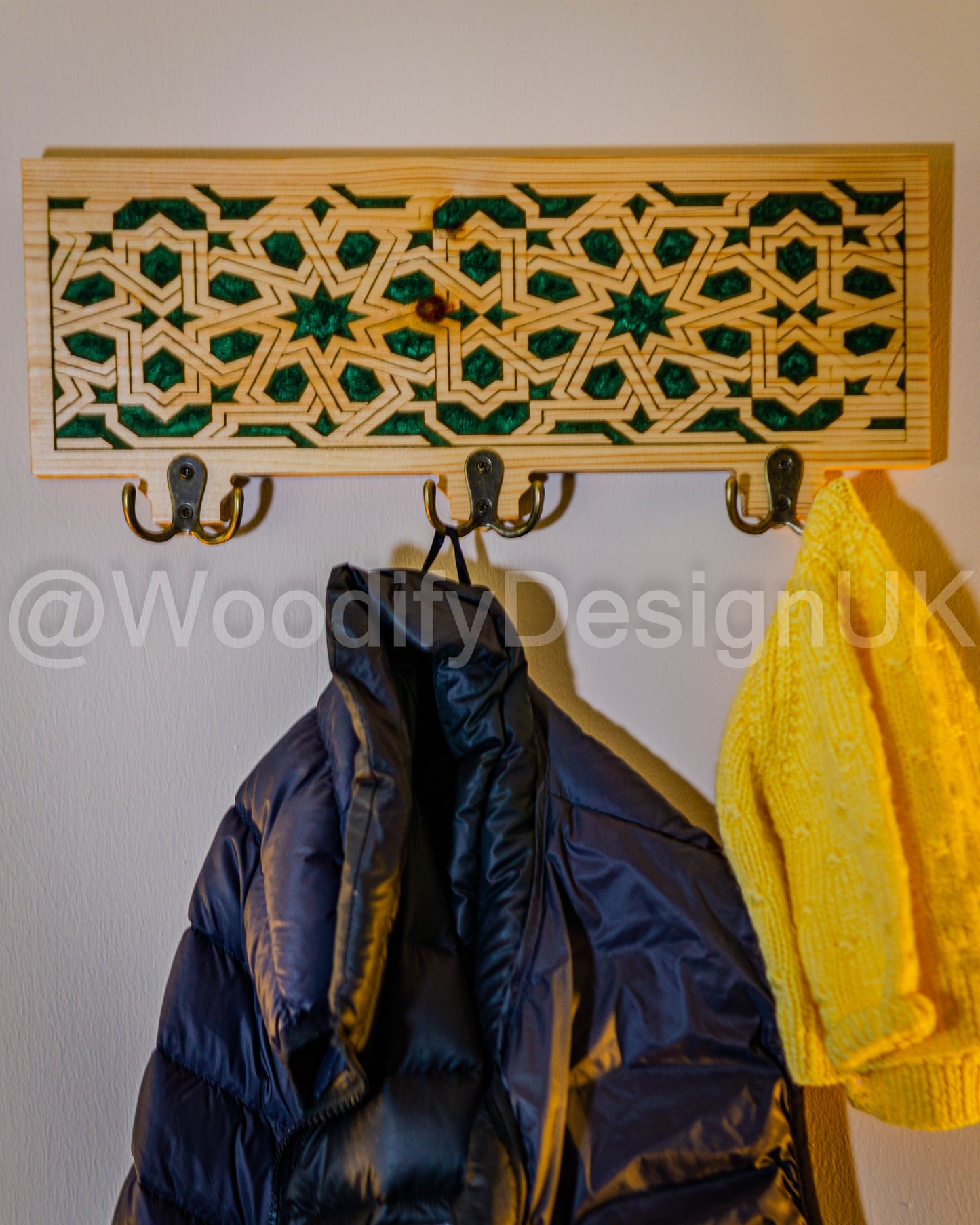 Epoxy Elegance, Moroccan & Andalusian Art Coat Hanger.