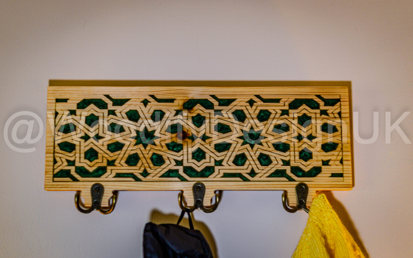 Epoxy Elegance, Moroccan & Andalusian Art Coat Hanger.