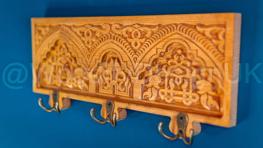 Alhambra Elegance: Carved Coat Hanger.